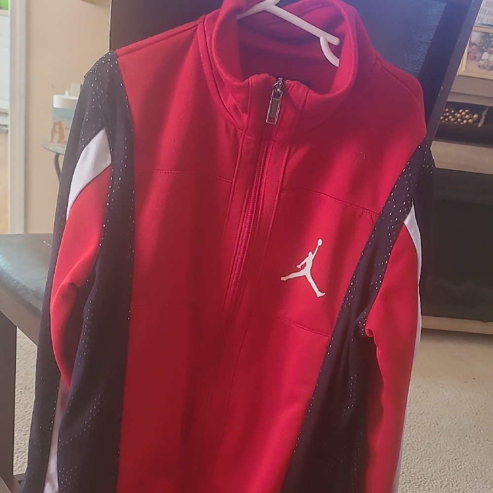 Jordan Red and Black Zip-Up Jacket